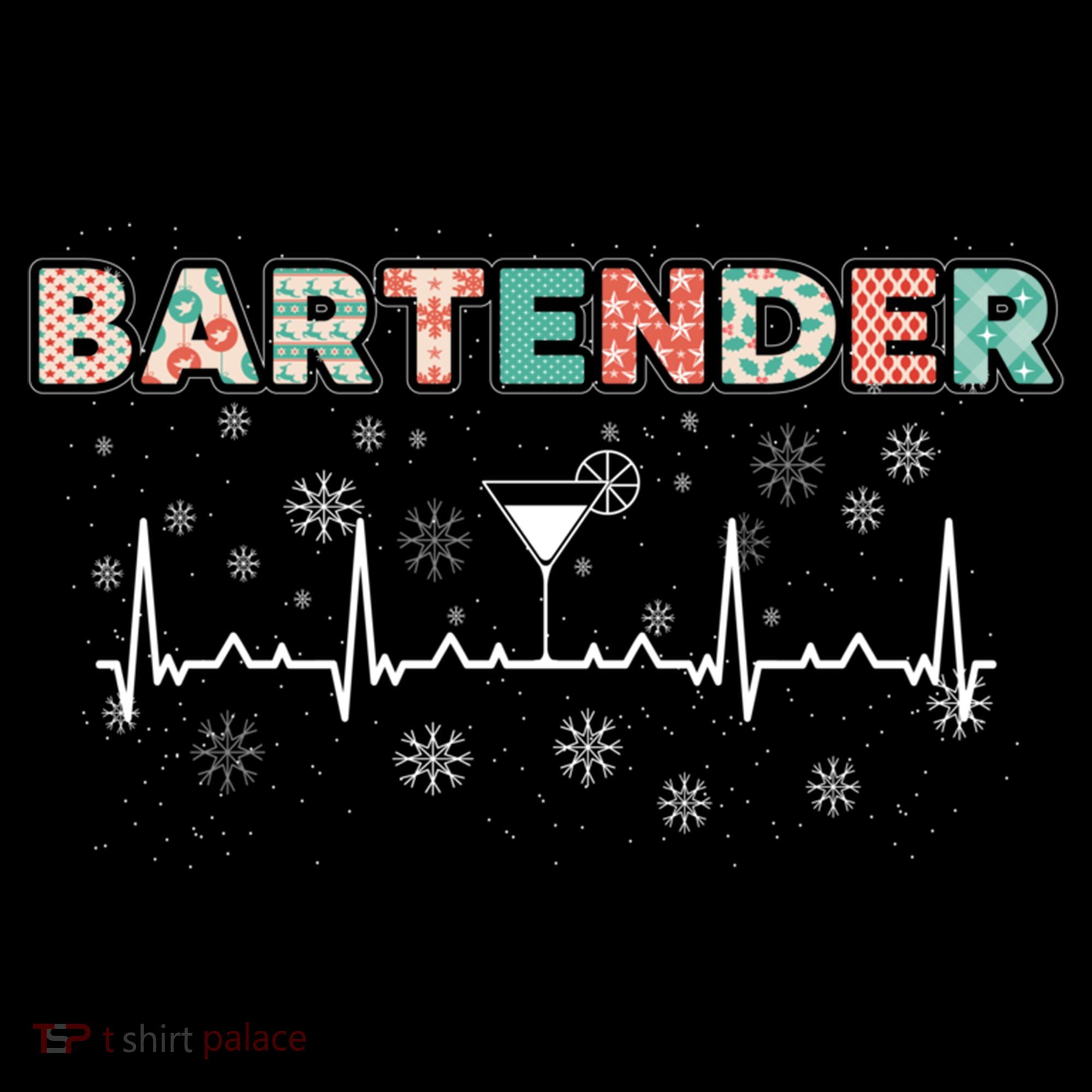Bartender Heartbeat Bartending Lover Cocktail Maker Xmas Great Gift Women's Hoodie