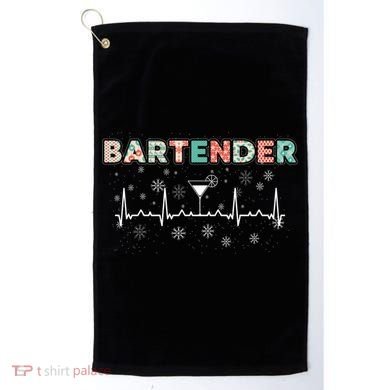 Bartender Heartbeat Bartending Lover Cocktail Maker Xmas Great Gift Golf Towel