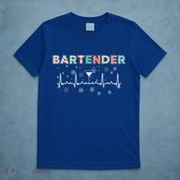 Bartender Heartbeat Bartending Lover Cocktail Maker Xmas Great Gift T-Shirt thumb 5
