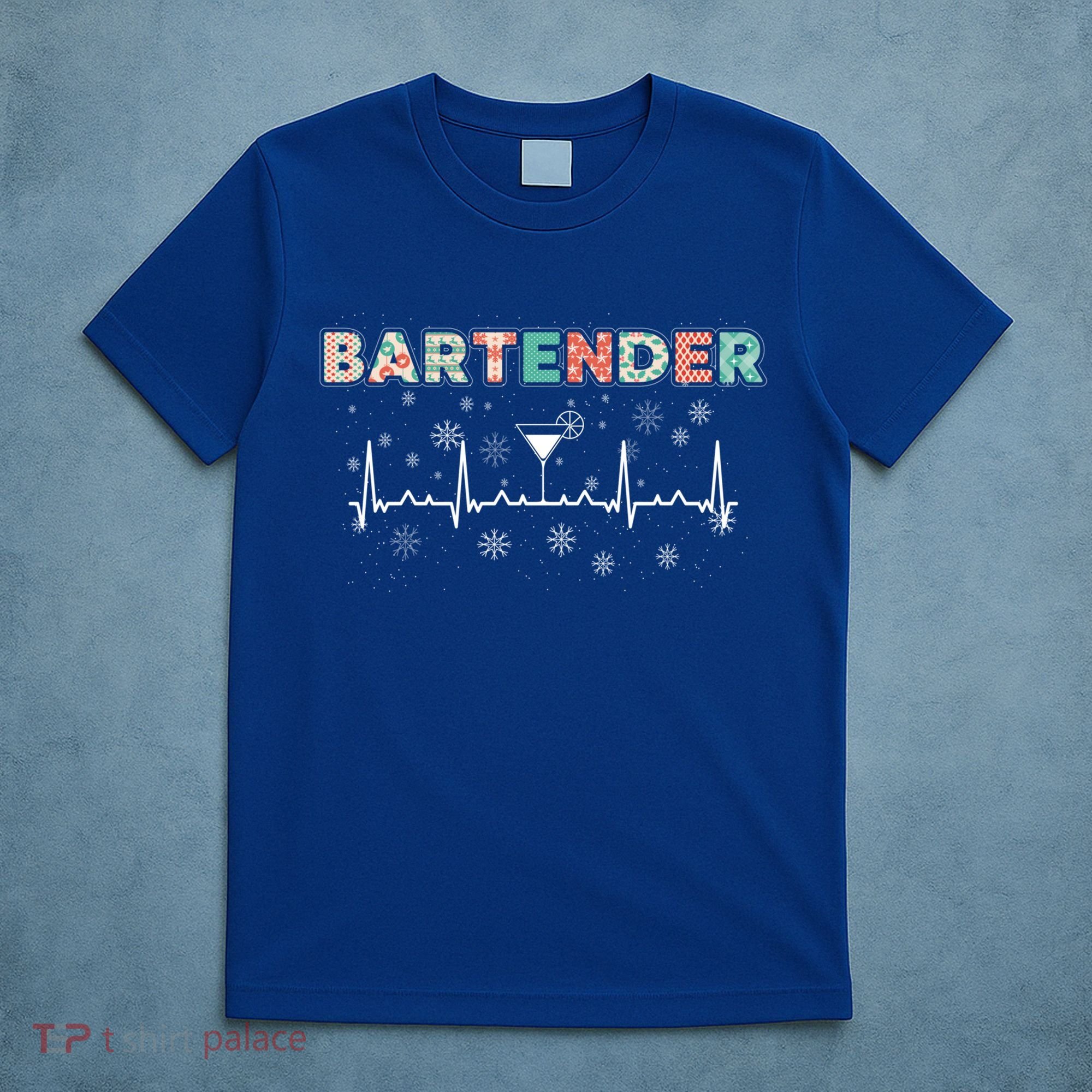 Bartender Heartbeat Bartending Lover Cocktail Maker Xmas Great Gift T-Shirt