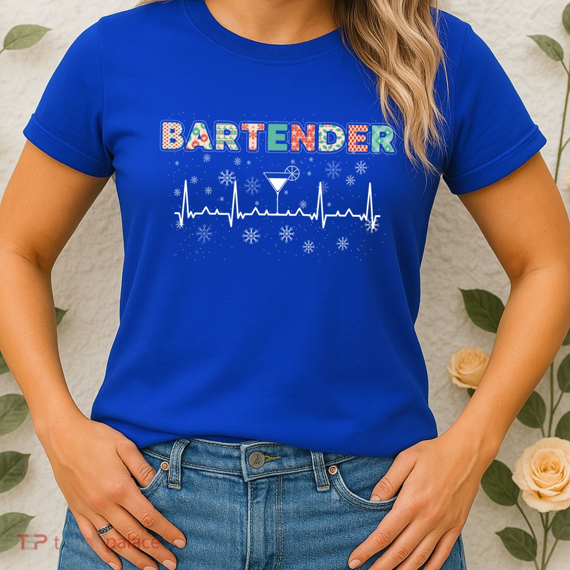 Bartender Heartbeat Bartending Lover Cocktail Maker Xmas Great Gift Women's T-Shirt