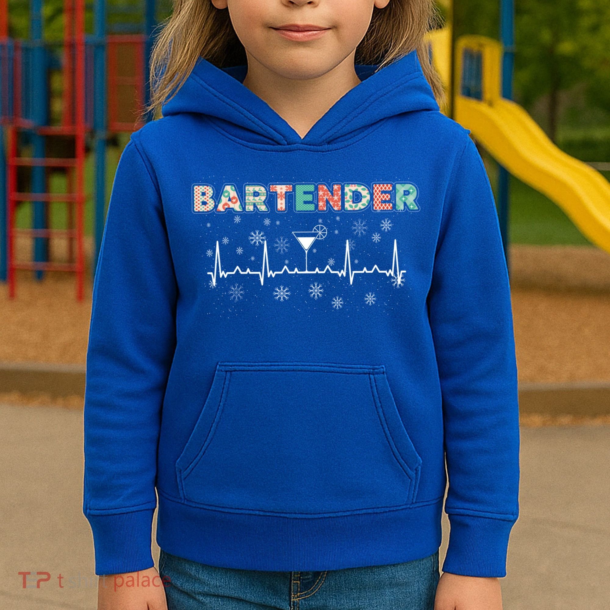 Bartender Heartbeat Bartending Lover Cocktail Maker Xmas Great Gift Kids Hoodie