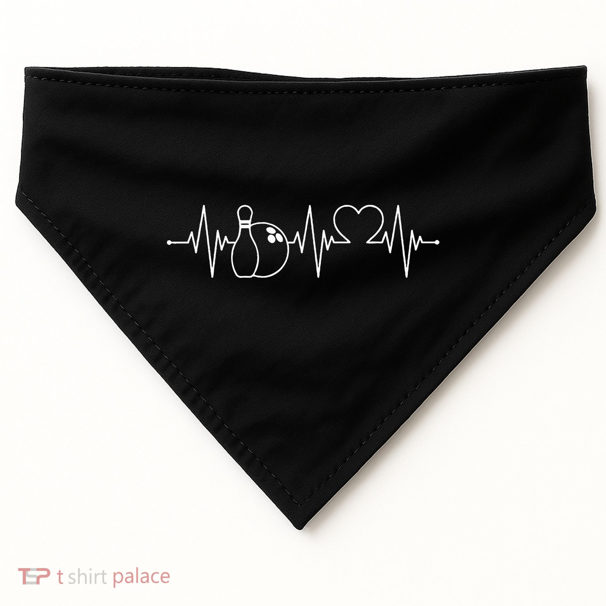 Bowling Heartbeat Bowler USA-Made Doggie Bandana