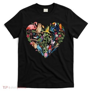 Bird Heart Birding Bird Watching Birder Bird Watcher Design T-Shirt