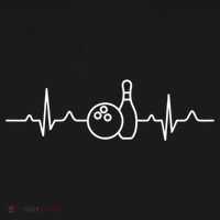 Bowling Heartbeat Bowling Funny Gift Bowling Team Party Gift Women's Hoodie thumb 2