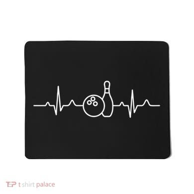 Bowling Heartbeat Bowling Funny Gift Bowling Team Party Gift Mousepad