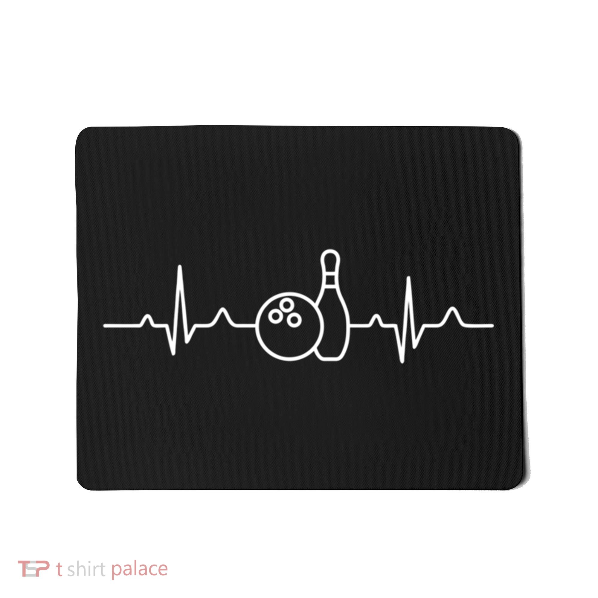Bowling Heartbeat Bowling Funny Gift Bowling Team Party Gift Mousepad