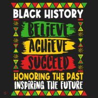 Black History Believe Achieve Succeed Honoring The Past Inspiring The Future Golf Towel thumb 3