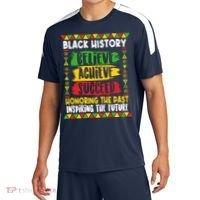 Black History Believe Achieve Succeed Honoring The Past Inspiring The Future Sport-Tek Competitor United Soccer Jersey thumb 0