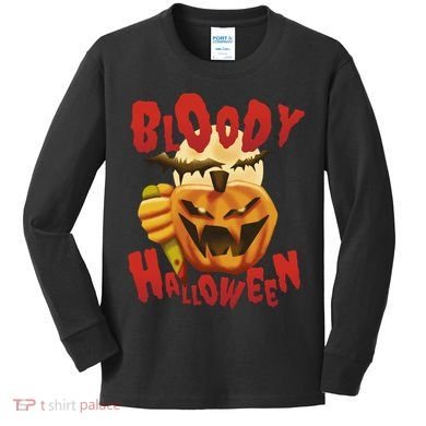 Bloody Halloween Kids Long Sleeve Shirt
