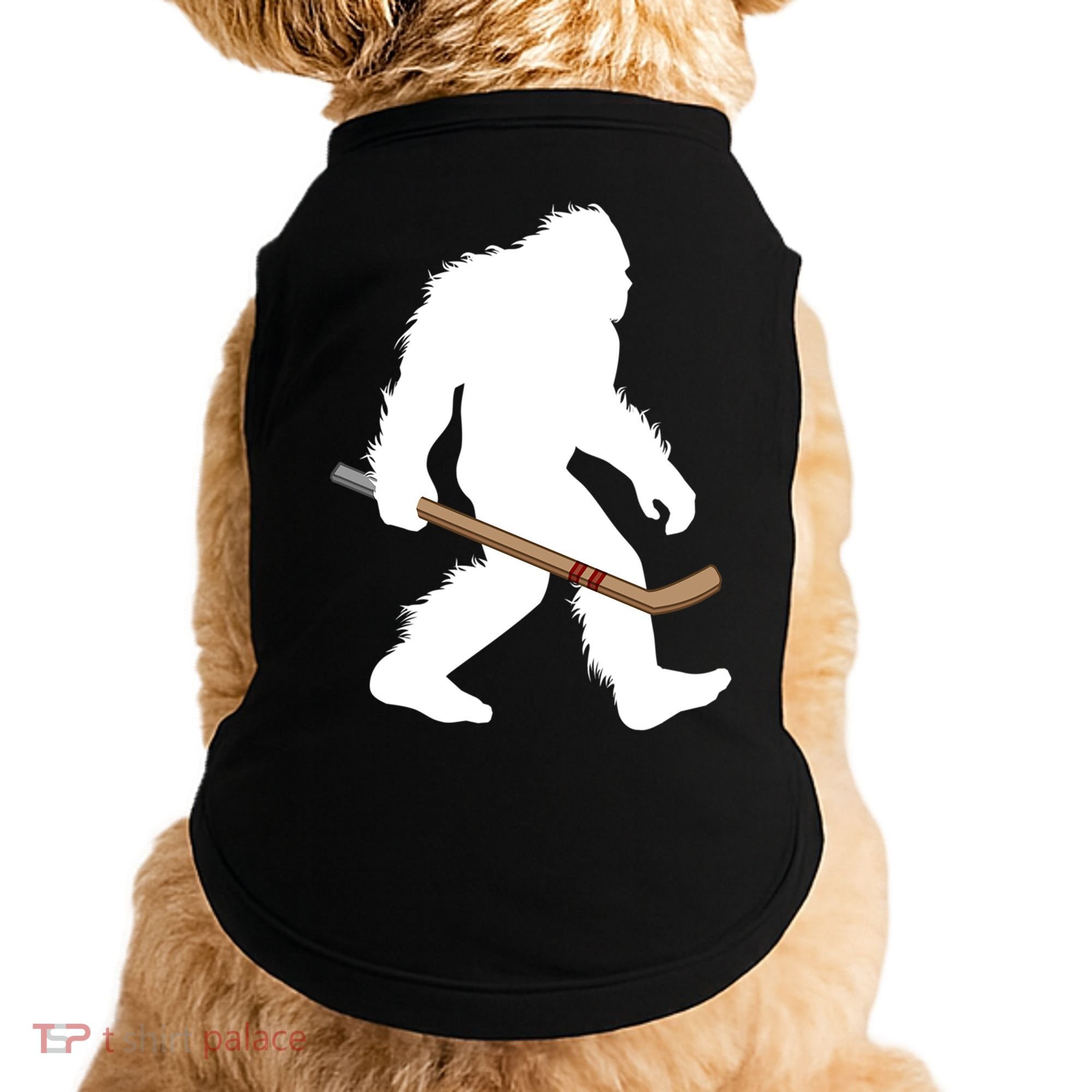 Bigfoot Hockey Cryptid Sasquatch Sport Player Gift Doggie Tank