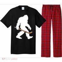 Bigfoot Hockey Cryptid Sasquatch Sport Player Gift Pajama Set thumb 0