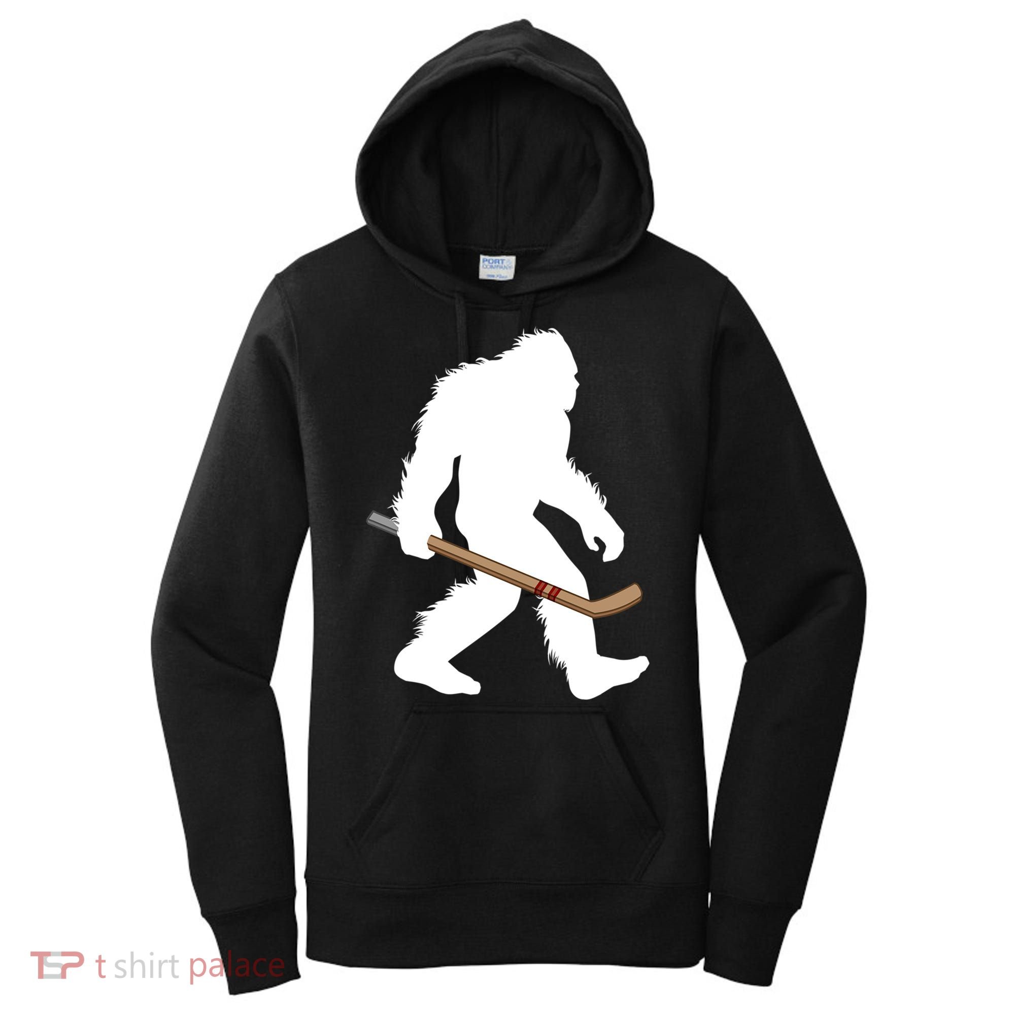 Bigfoot Hockey Cryptid Sasquatch Sport Player Gift Women's Hoodie