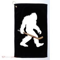 Bigfoot Hockey Cryptid Sasquatch Sport Player Gift Golf Towel thumb 0