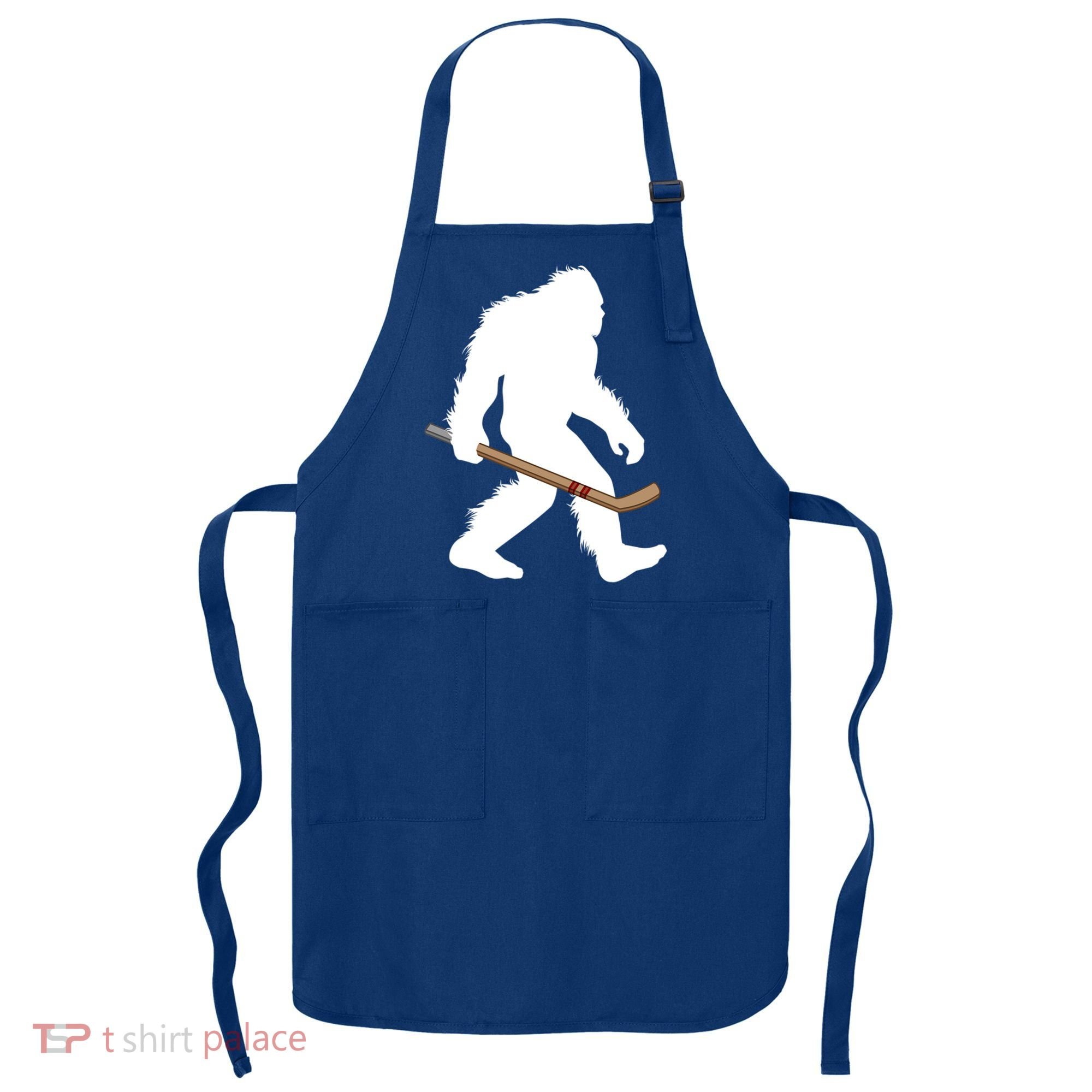 Bigfoot Hockey Cryptid Sasquatch Sport Player Gift Apron