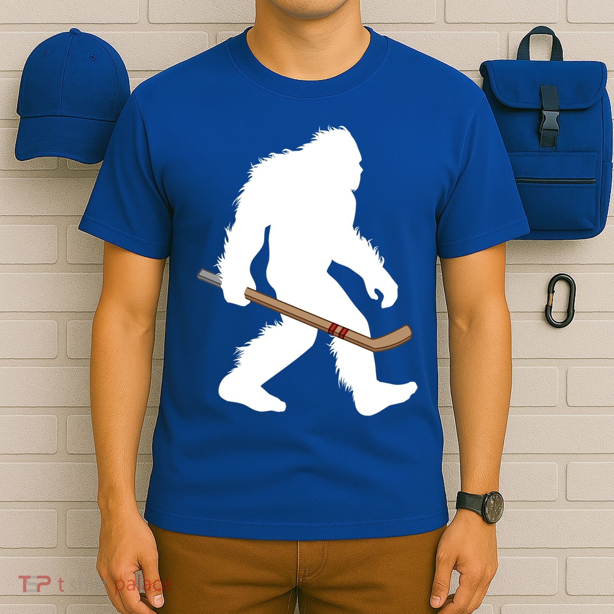 Bigfoot Hockey Cryptid Sasquatch Sport Player Gift T-Shirt