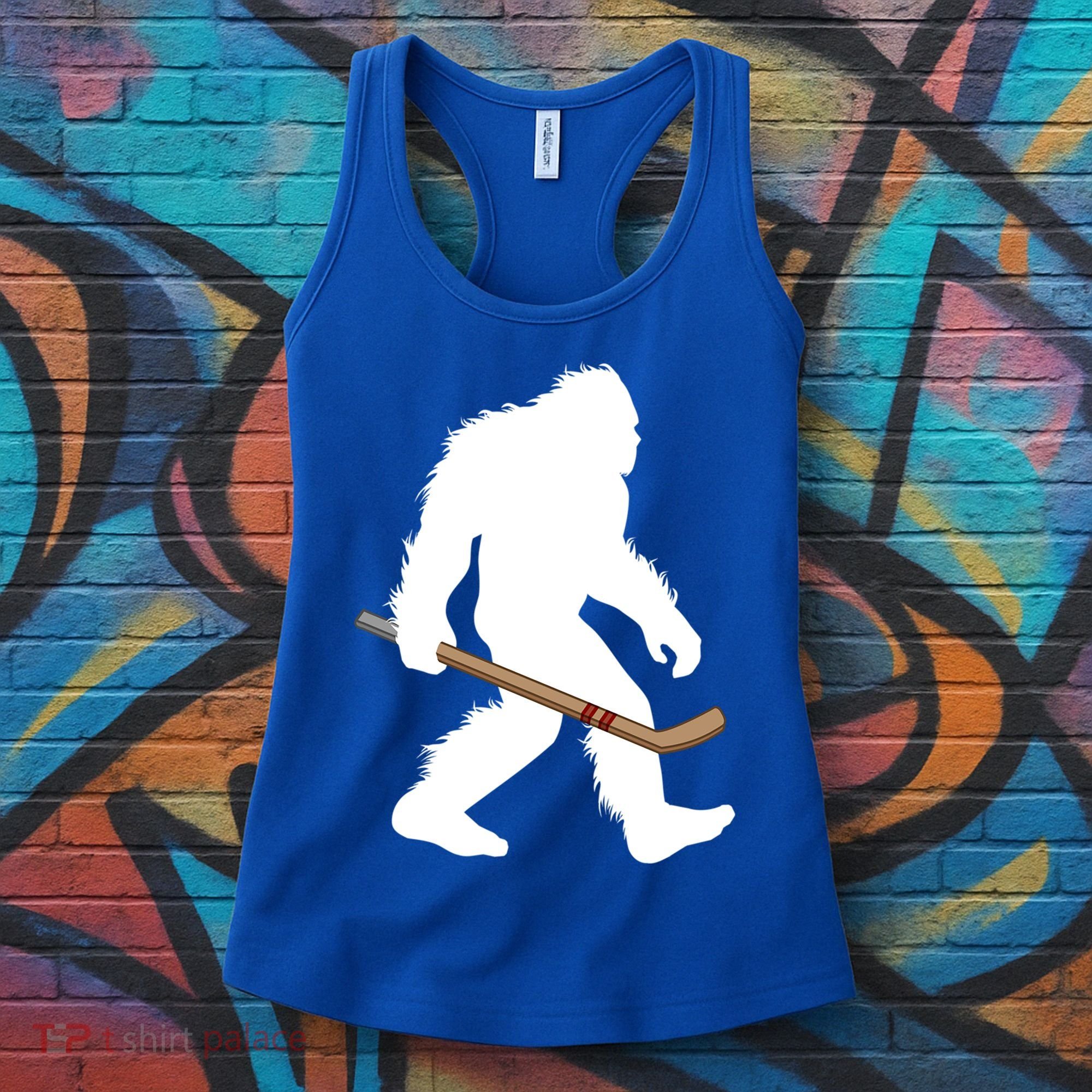 Bigfoot Hockey Cryptid Sasquatch Sport Player Gift Women's Tank Top