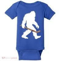 Bigfoot Hockey Cryptid Sasquatch Sport Player Gift Baby Bodysuit thumb 0