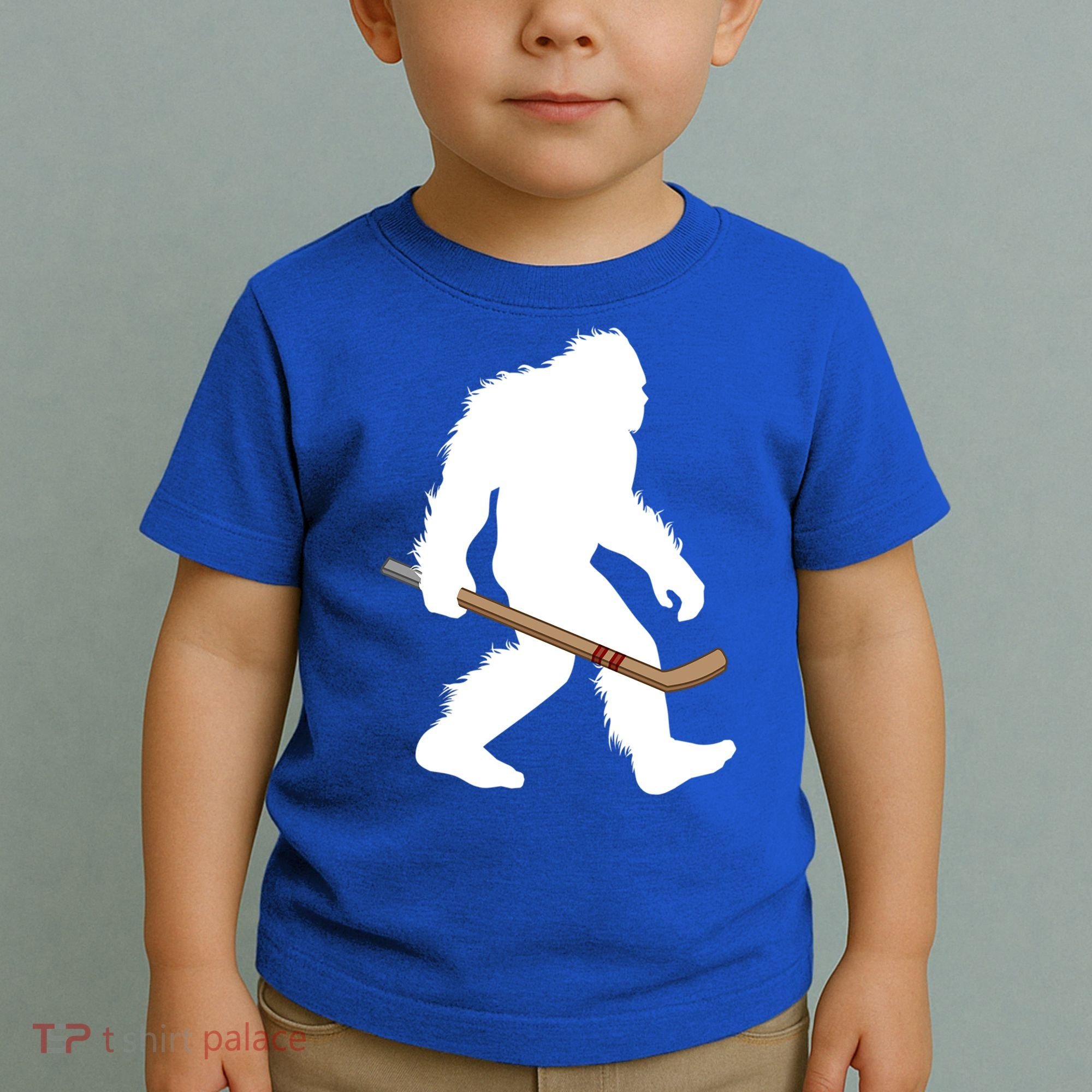 Bigfoot Hockey Cryptid Sasquatch Sport Player Gift Toddler T-Shirt