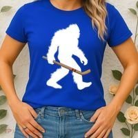 Bigfoot Hockey Cryptid Sasquatch Sport Player Gift Women's T-Shirt thumb 2