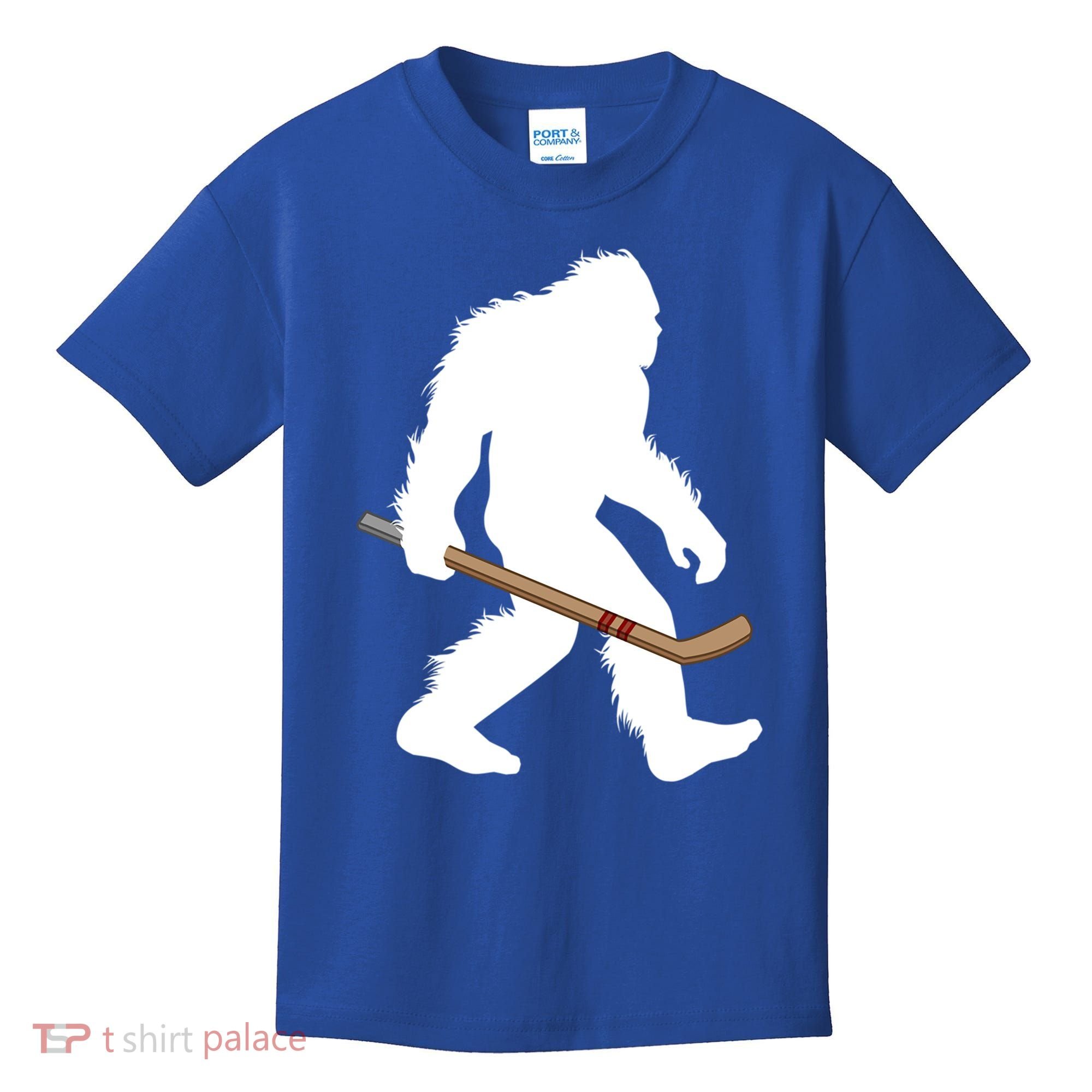Bigfoot Hockey Cryptid Sasquatch Sport Player Gift Kids T-Shirt