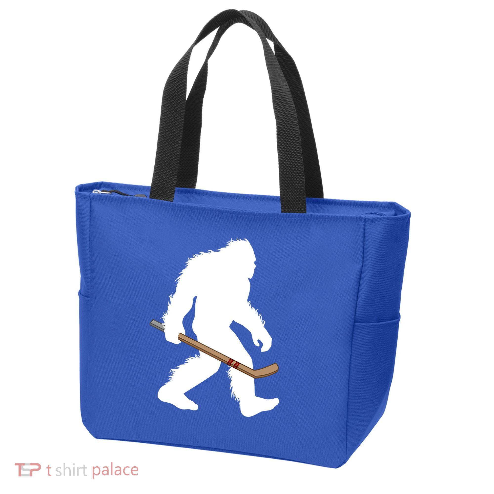 Bigfoot Hockey Cryptid Sasquatch Sport Player Gift Tote Bag