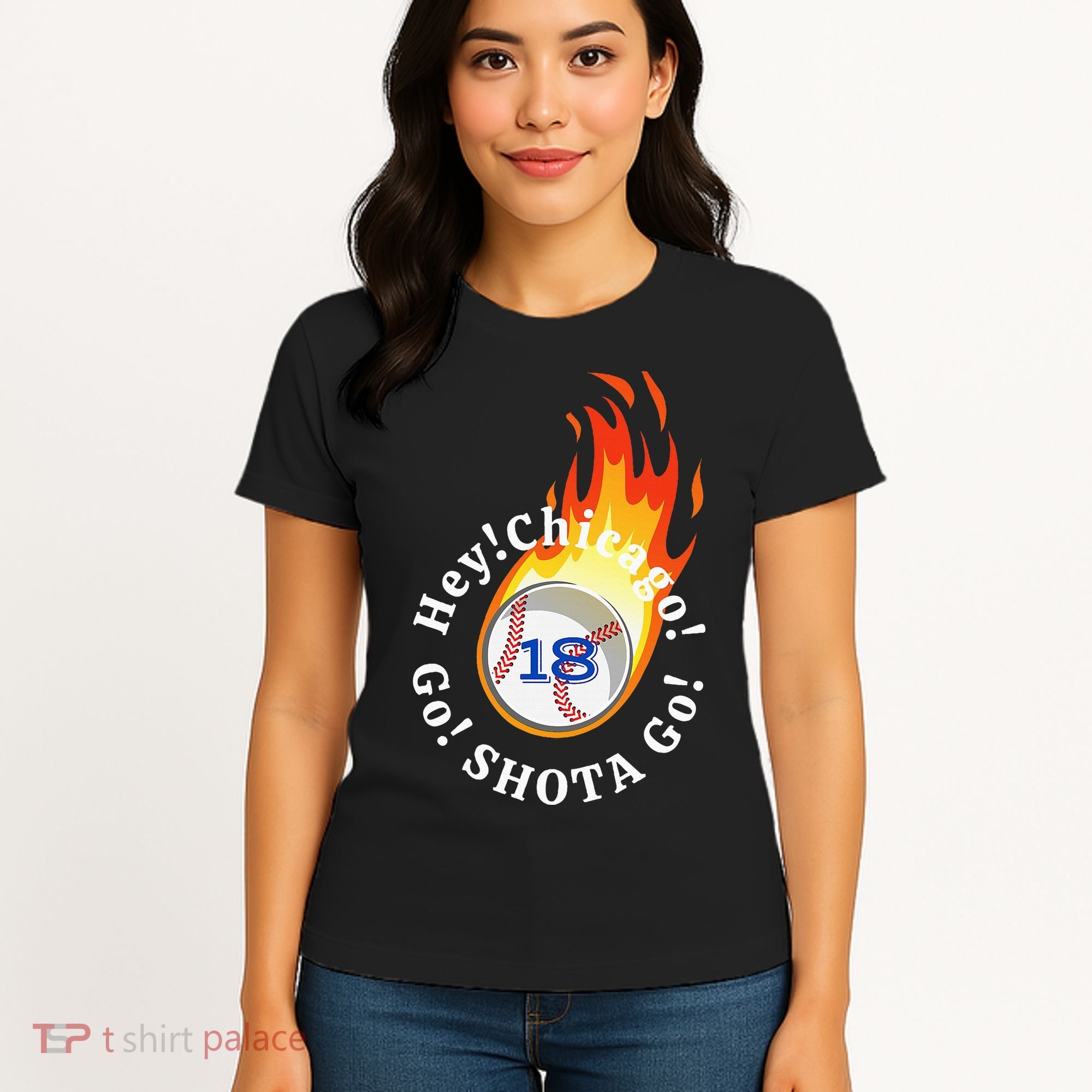 Baseball. Hey! Chicago!. Go! Shota Go! Imanaga Women's T-Shirt