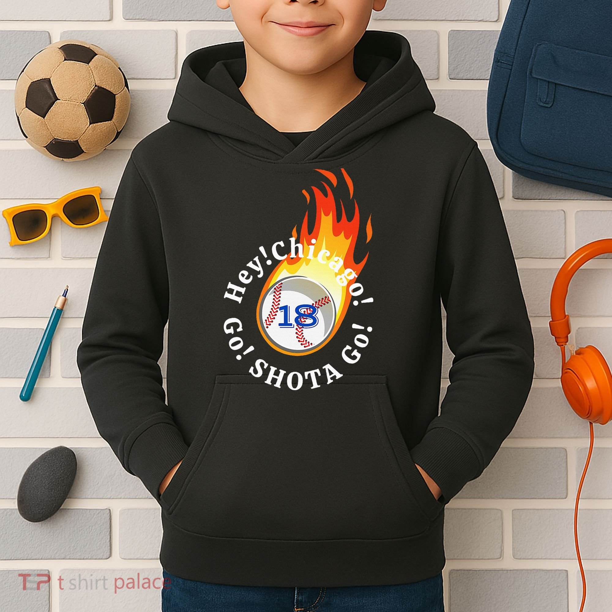 Baseball. Hey! Chicago!. Go! Shota Go! Imanaga Kids Hoodie