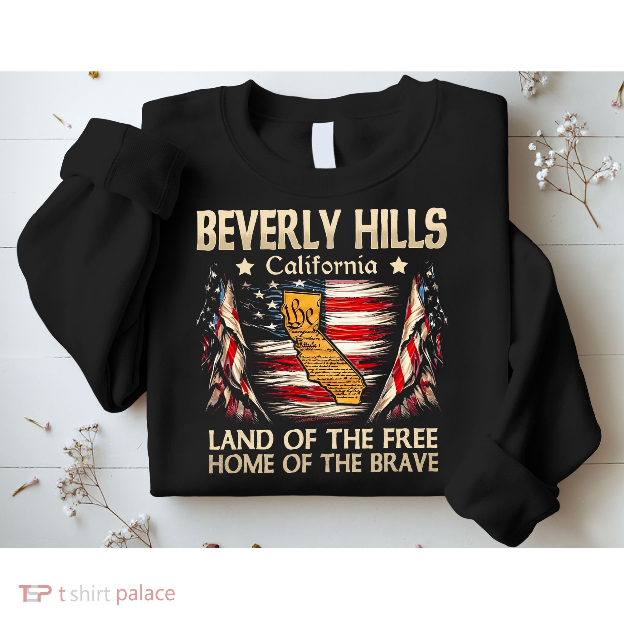 Beverly Hills California Usa Flag 4th Of July Sweatshirt