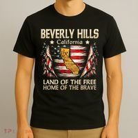 Beverly Hills California Usa Flag 4th Of July T-Shirt thumb 3