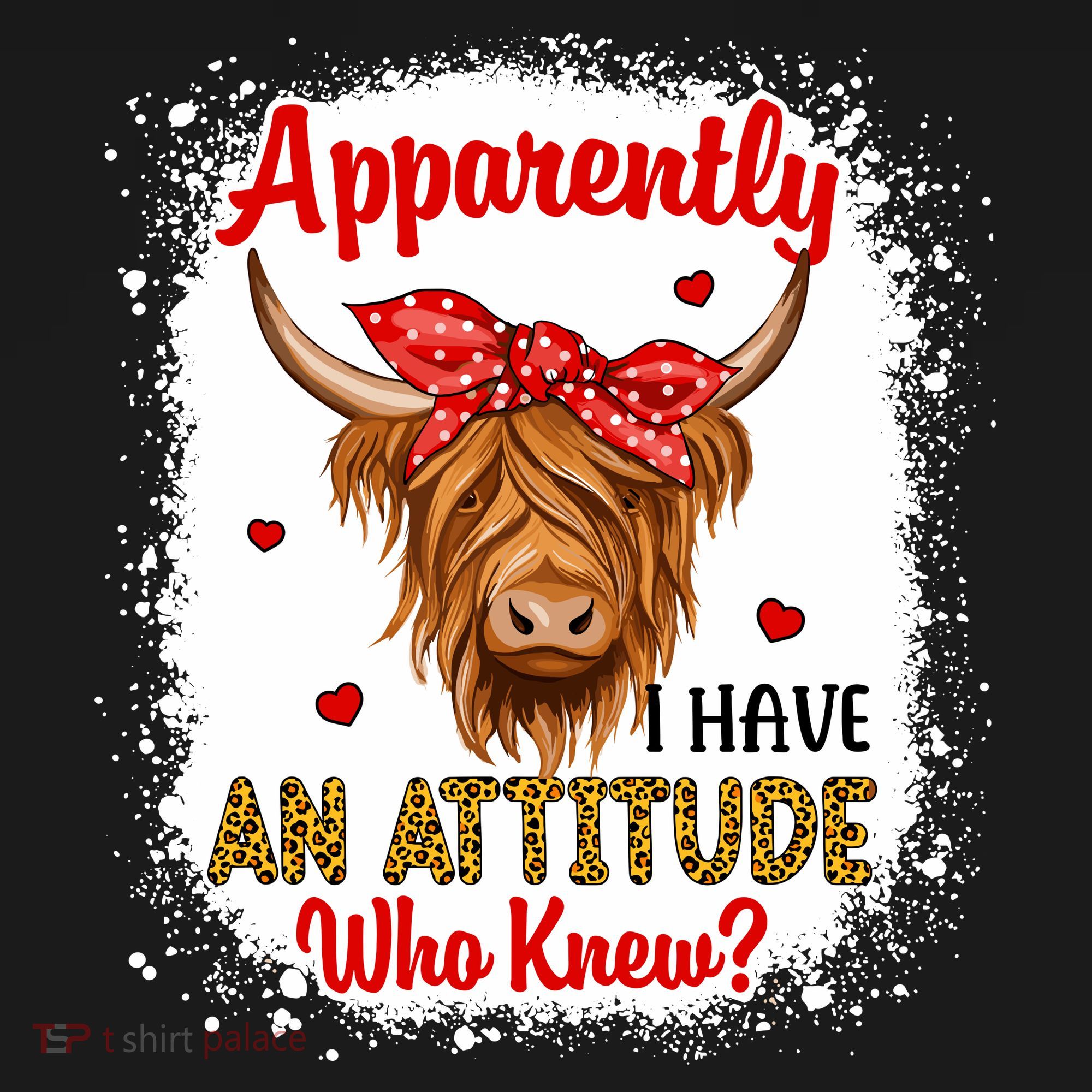 Bleached Highland Cow Apparently I Have An Attitude Who Knew Apron