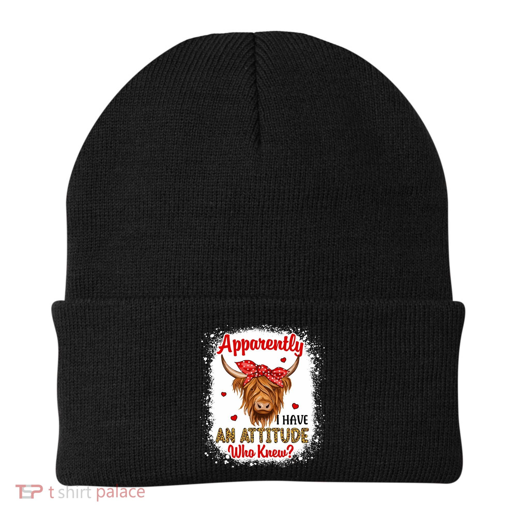 Bleached Highland Cow Apparently I Have An Attitude Who Knew Beanie