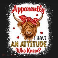 Bleached Highland Cow Apparently I Have An Attitude Who Knew Baby Bodysuit thumb 2
