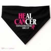 Breast He Can Heal Cancer For God Nothing Is Impossible USA-Made Doggie Bandana thumb 0