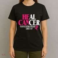 Breast He Can Heal Cancer For God Nothing Is Impossible T-Shirt thumb 4