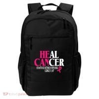 Breast He Can Heal Cancer For God Nothing Is Impossible Backpack thumb 0