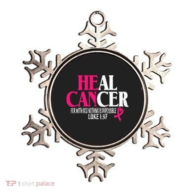 Breast He Can Heal Cancer For God Nothing Is Impossible Ornament