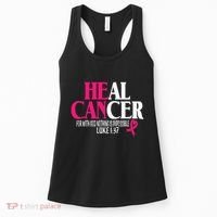 Breast He Can Heal Cancer For God Nothing Is Impossible Women's Tank Top thumb 0