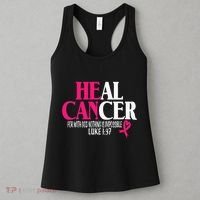 Breast He Can Heal Cancer For God Nothing Is Impossible Women's Tank Top thumb 3