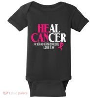 Breast He Can Heal Cancer For God Nothing Is Impossible Baby Bodysuit thumb 0