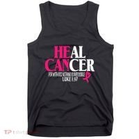 Breast He Can Heal Cancer For God Nothing Is Impossible Tank Top thumb 0