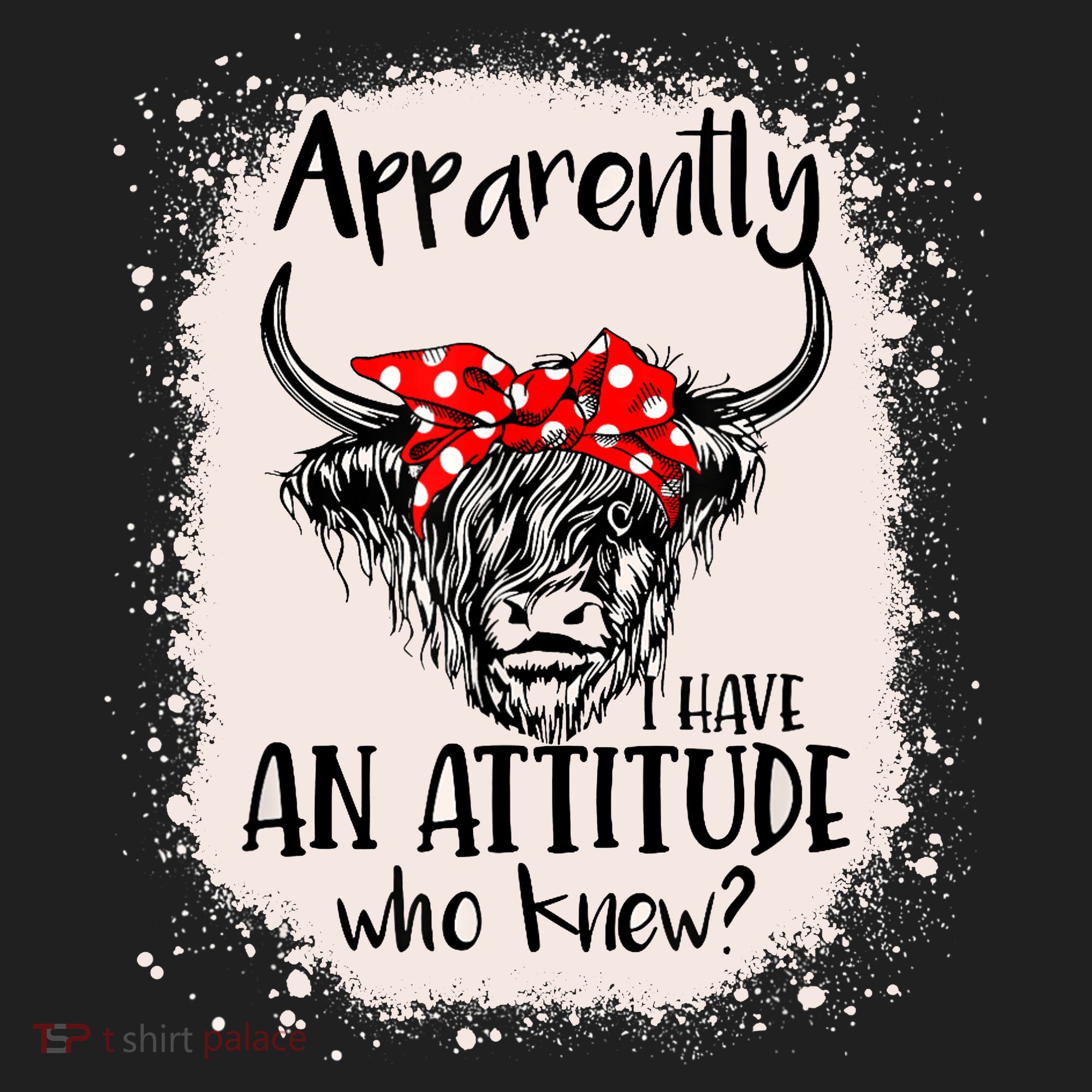 Bleached Highland Cow Apparently I Have An Attitude Who Knew Tumbler