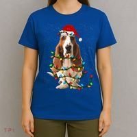 Basset Hound Christmas Funny Basset Hound Dog Lovers Gift Cool Gift T-Shirt thumb 4