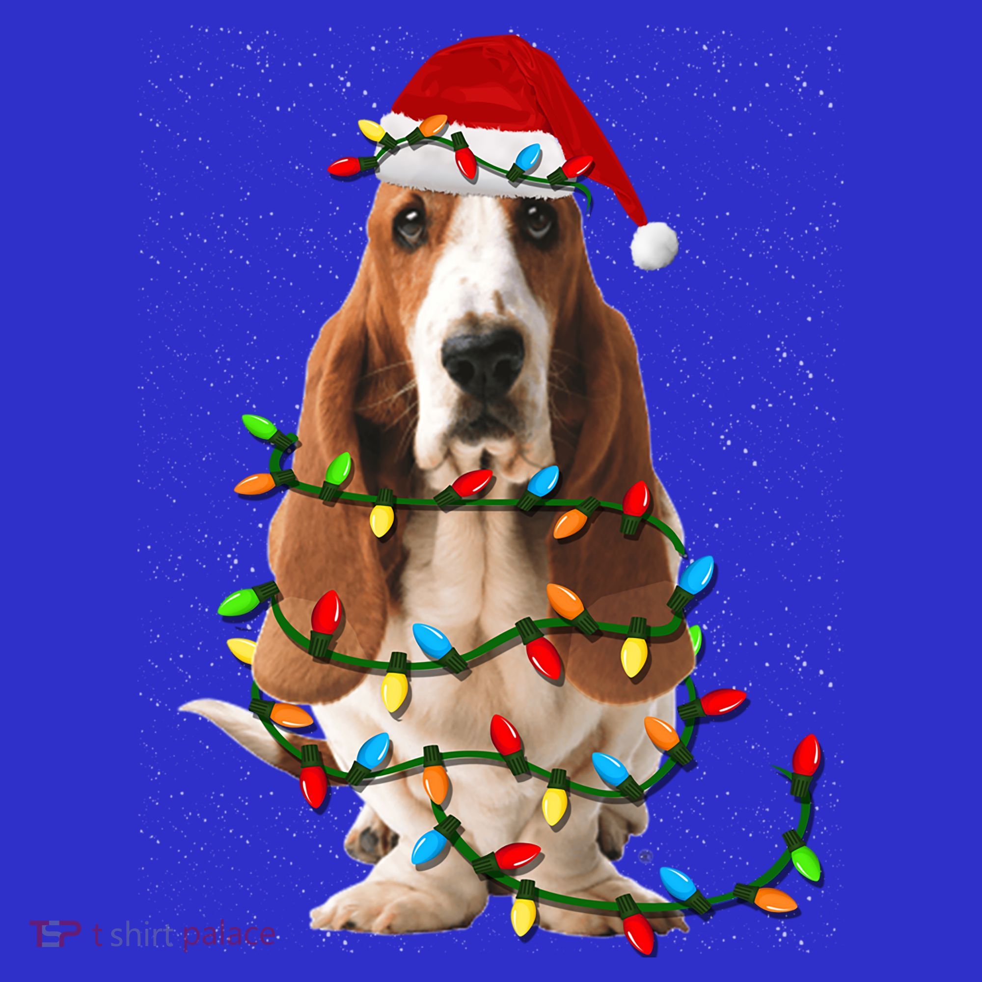 Basset Hound Christmas Funny Basset Hound Dog Lovers Gift Cool Gift T-Shirt