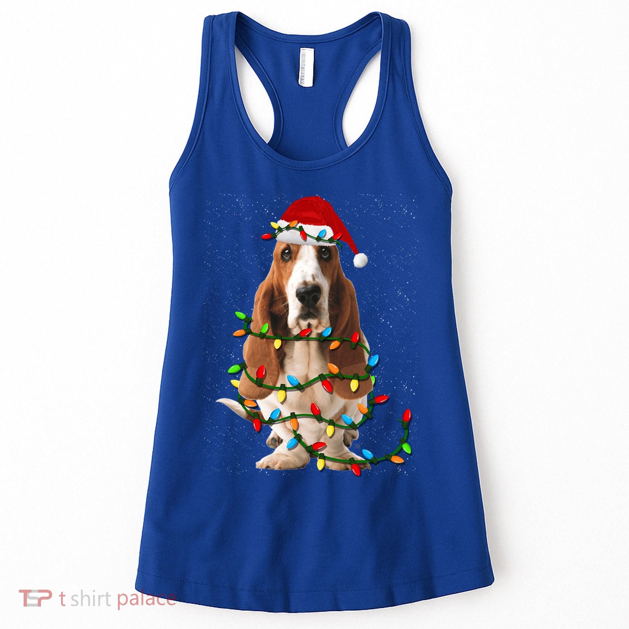 Basset Hound Christmas Funny Basset Hound Dog Lovers Gift Cool Gift Women's Tank Top