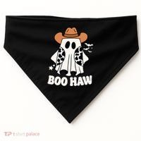 Boo Haw Country Ghost Funny Halloween USA-Made Doggie Bandana thumb 0