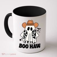 Boo Haw Country Ghost Funny Halloween Coffee Mug thumb 0