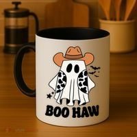 Boo Haw Country Ghost Funny Halloween Coffee Mug thumb 4