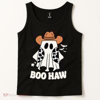 Boo Haw Country Ghost Funny Halloween Tank Top thumb 2