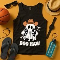 Boo Haw Country Ghost Funny Halloween Tank Top thumb 4
